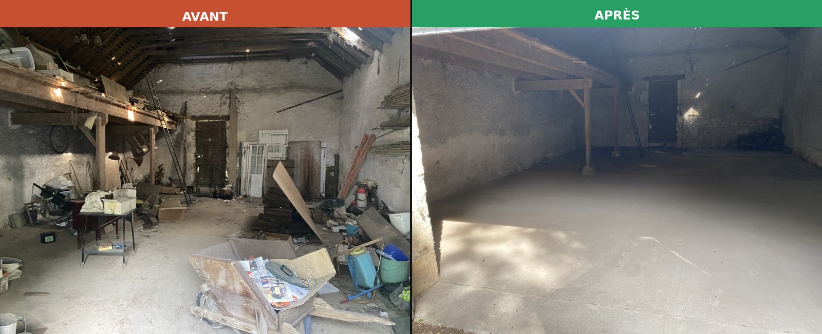 Vide maison réalisé en Indre-et-Loire par Débarras Tours